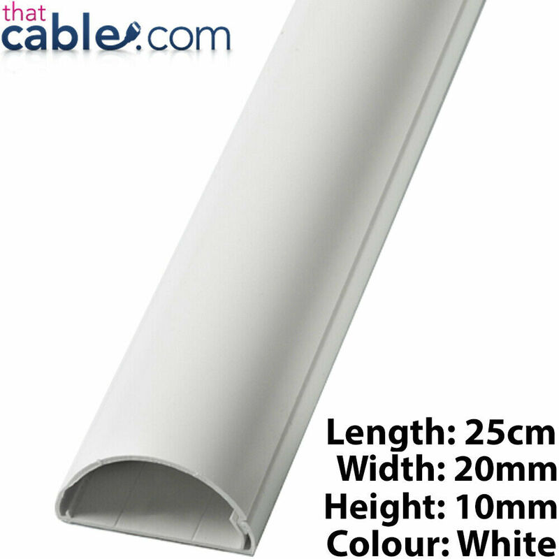 Electrical Cable Trunking 3M PVC Wire Conduit Tidy Plastic Cover White Brown