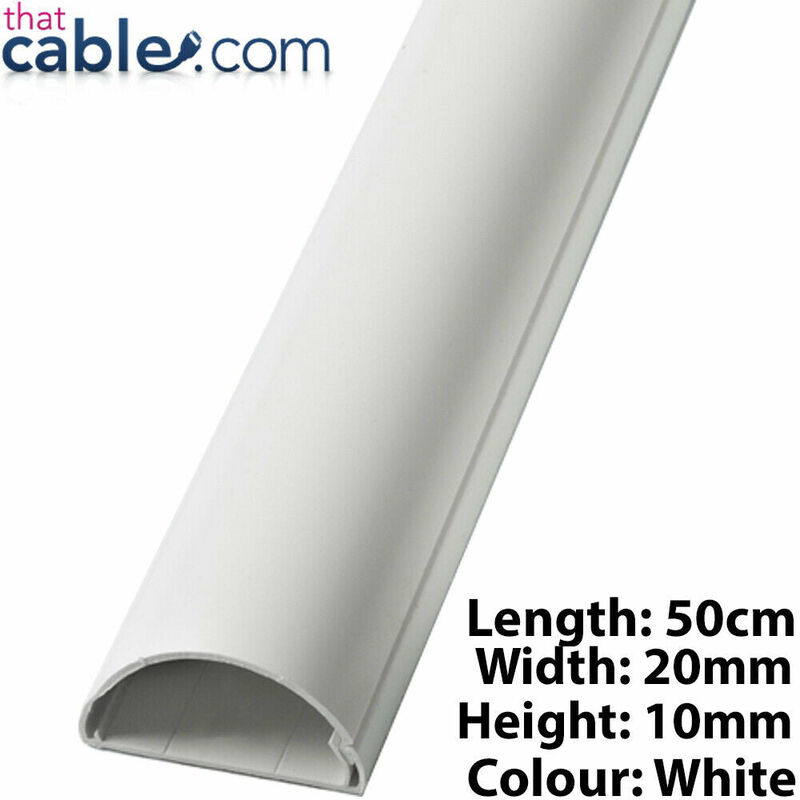 Electrical Cable Mini Trunking Wire Conduit Tidy Plastic PVC Cover White  Brown
