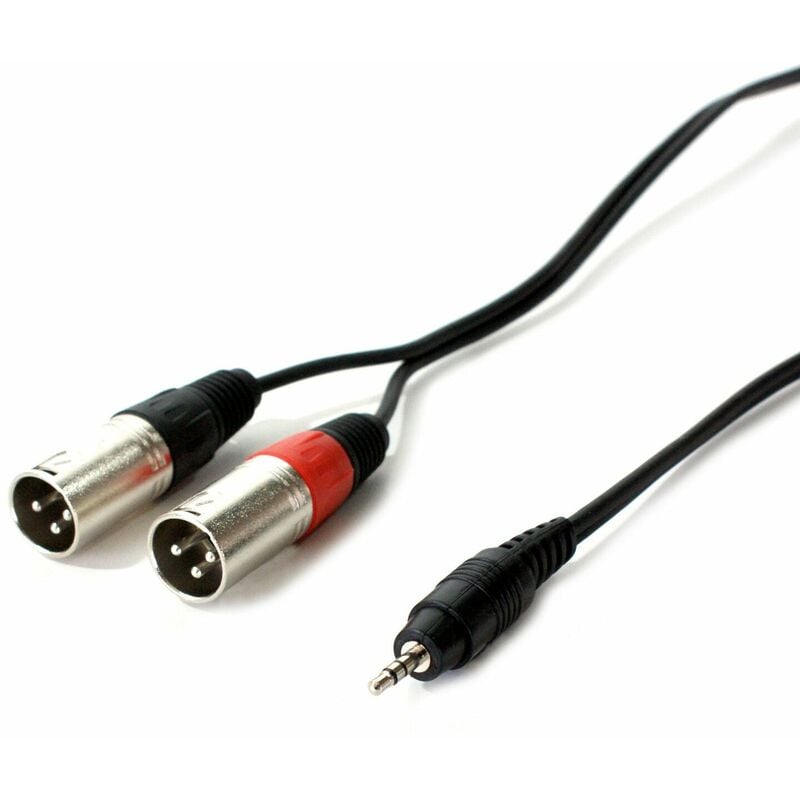Câble double 2 x XLR femelle à 2x jack mono 6,35mm 1/4 / Câble patch  signal audio 3m