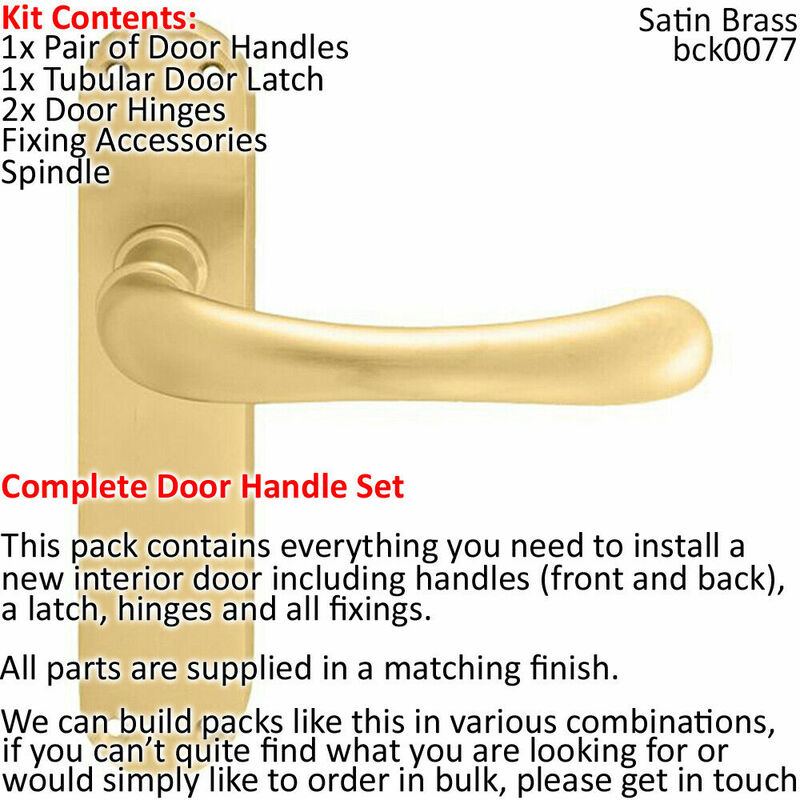 Carlisle Brass Sintra Latch Pack - Ultimate Door Pack Satin Nickel