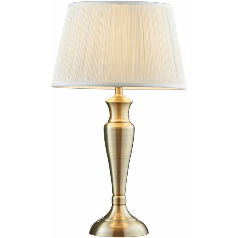 Vergennes 30 inch 100 watt Antique Brass Table Lamp Portable Light