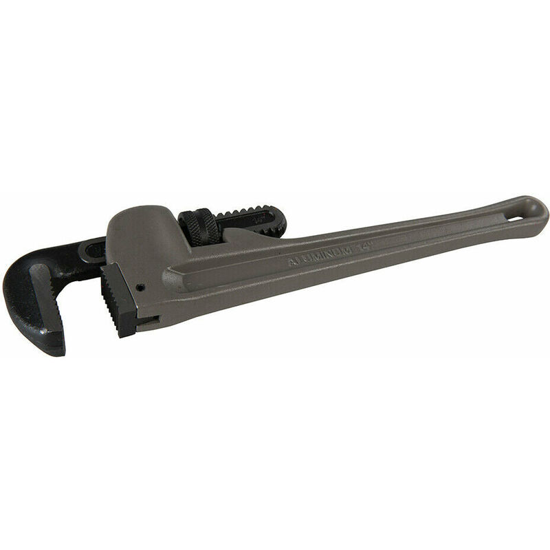 355mm (14'' Inch) Aluminium Handle Adjustable Pipe Wrench Smooth Pipes