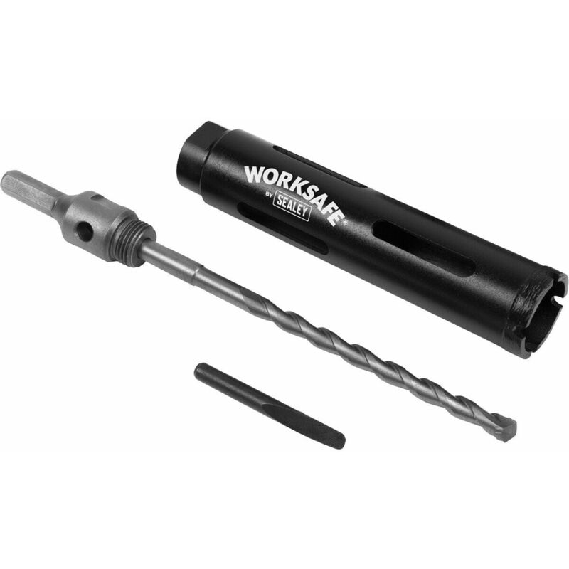 38mm x 150mm - Dry Diamond Core Drill Hole Saw - Hex Drive Adaptor 