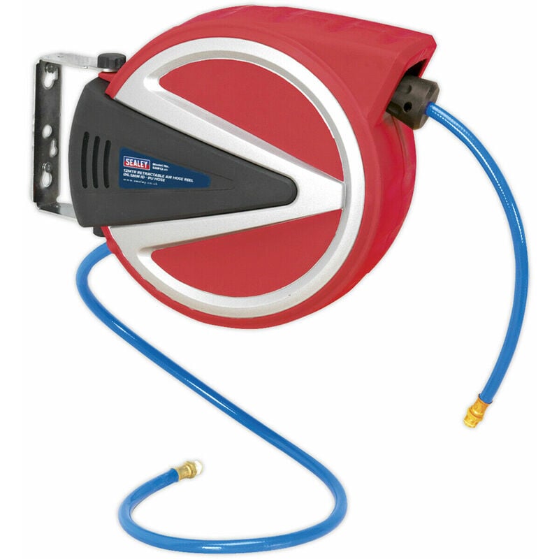 Monzana Air Hose Reel Wall Mountable Pneumatic Compressed Air 1/4 Inch  Connection Retractable Auto Rewind