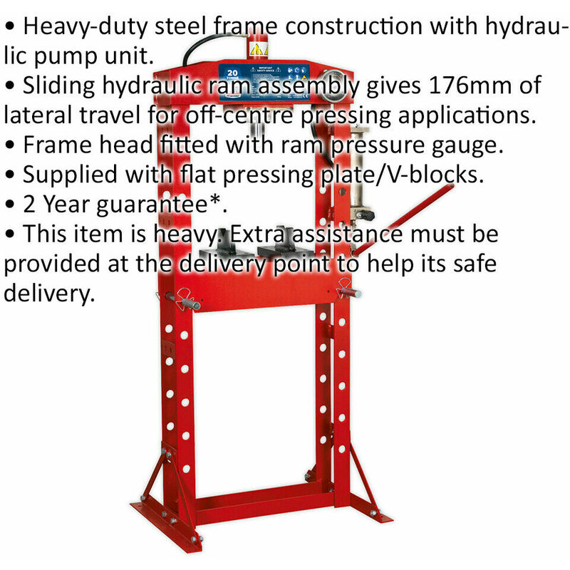 20 Ton Hydraulic Shop Press