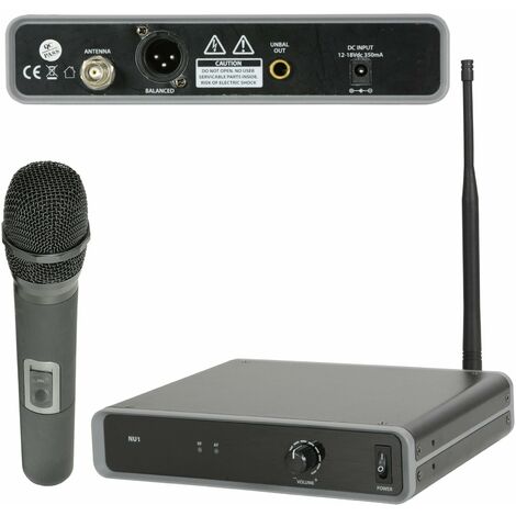 60m Wireless Microphone Receiver System UHF Handheld