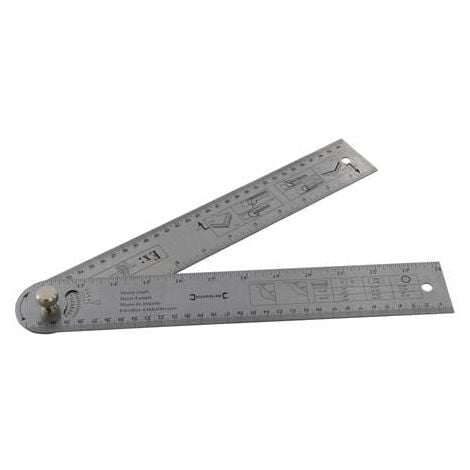 600mm Easy Angle Protractor Rule Metric & Imperial Tightening Screw