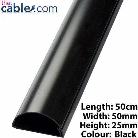 25mm x 25mm Black Cable Guard, Cable Covers