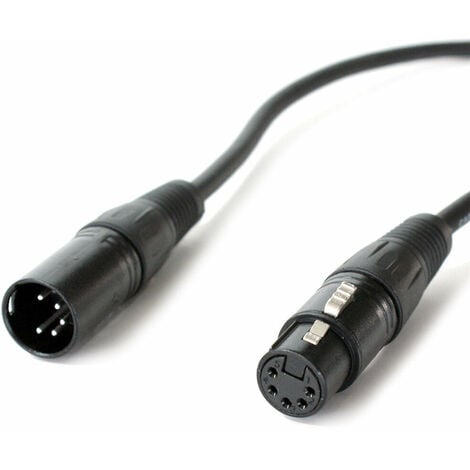 0.5m 5 Pin XLR Male to Female DMX Lighting Cable DJ Gig LED Signal ...