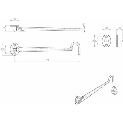 Cabin door hook, barrel bolt, hatch buckle, fastener, hasp, lock latch