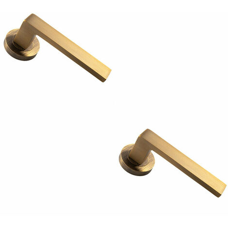 2x Antique Brass Door Knob, Round Door Knob, Round Door Handle