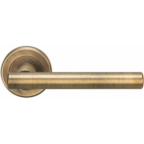Carlisle Brass Georgian Door Handle On Round Rose - Door Handles On Rose -  e-Hardware