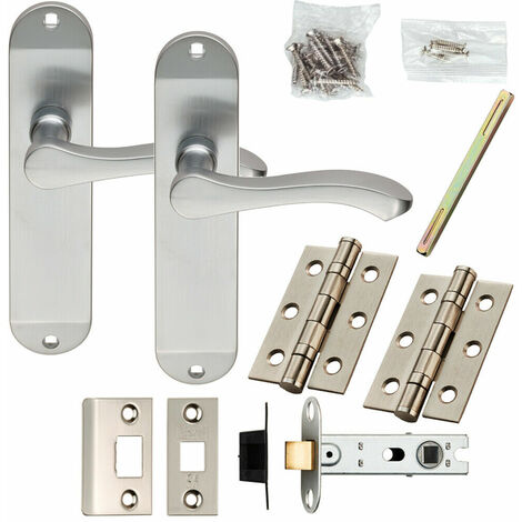 DDA Lift to Lock Toilet Door Locking System - Satin Stainless Steel