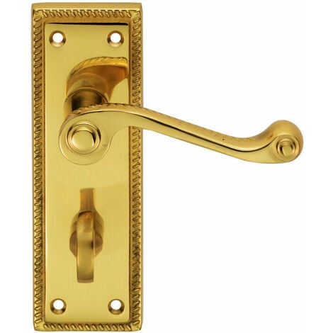 Georgian Door Knobs - Brass Reeded (pair)