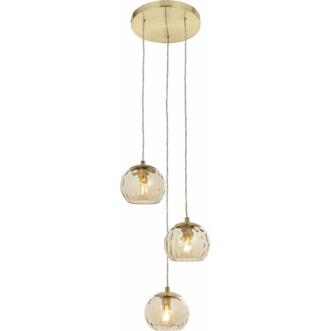 Brass triple online pendant light