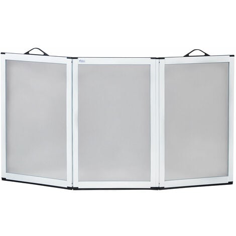 3 Panel Portable Shower Guard Screen - Hinged Doors - Folds Flat for ...