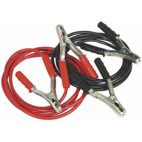 600A Copper Booster Cables - 3.5m x 25mm² - PVC Sheathed - Insulated Clamps