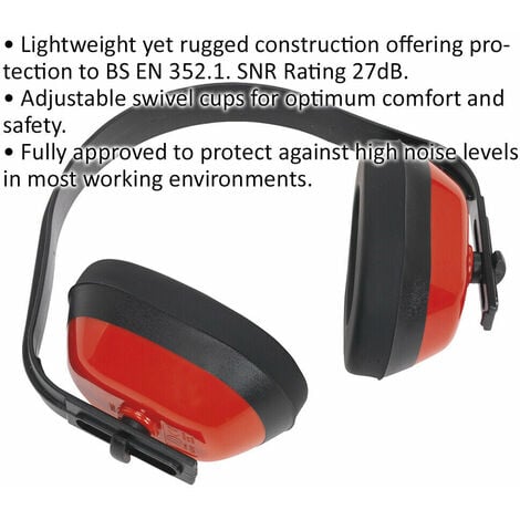 Rugged Ear Defenders - Adjustable Swivel Cups - Worksite Hearing