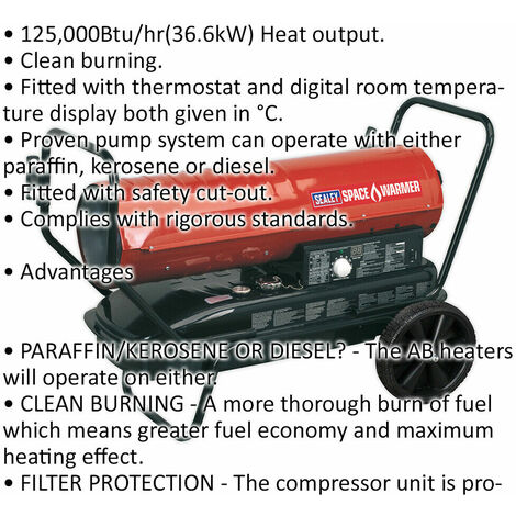 04175 | 230V Diesel and Kerosene Space Heater 68250 BTU/20kW