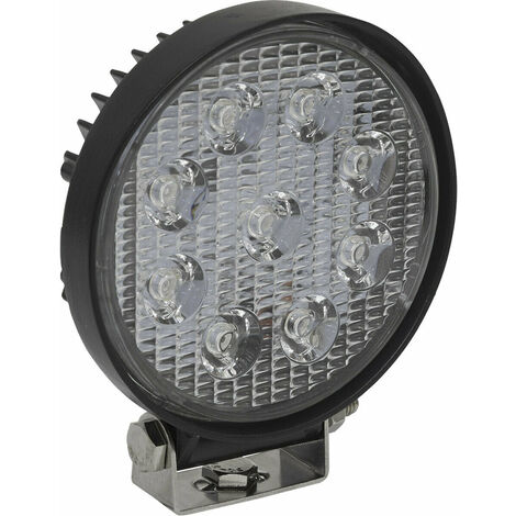 Waterproof Work Light & Mounting Bracket -27W SMD LED - 115mm Round ...