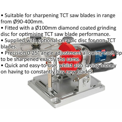 5300RPM Electric Circular Saw Blade Sharpener 110W Sharpening Fits Dia.  90-400mm