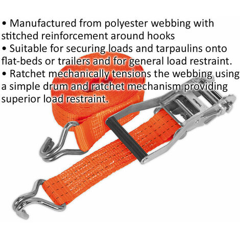 Sealey Cam Buckle Tie Downs Strap