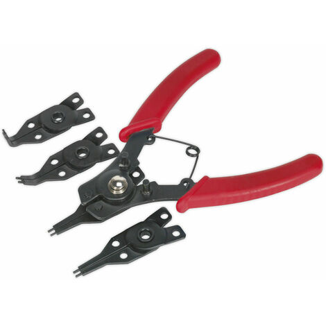 Internal External Circlip Pliers Set - Interchangeable Jaws - Quick Release