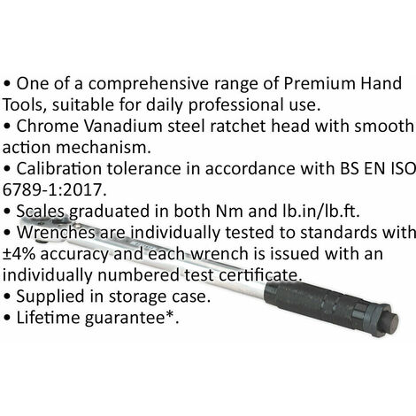 Calibrated Micrometer Style Torque Wrench 3 8