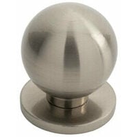 4x Small Solid Ball Cupboard Door Knob 25mm Dia Satin Nickel