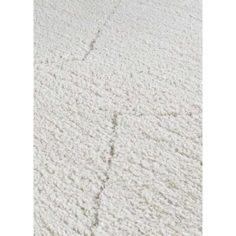 Tapis berbère TOUTAPIS crème poils longs et doux 80x150