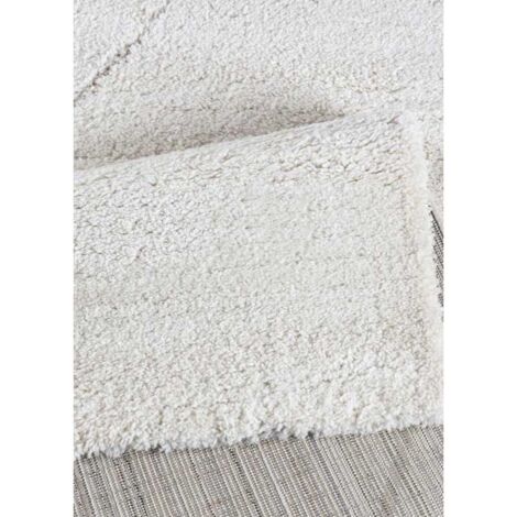 Tapis berbère TOUTAPIS crème poils longs et doux 80x150
