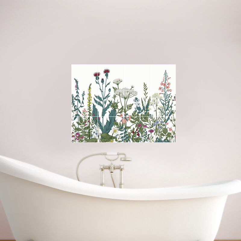 Azulejos D'Espagne Carrelage Azulejos Fleurs Bleues ORLY DECO ESQUINA Angle 44x44 Cm Unite