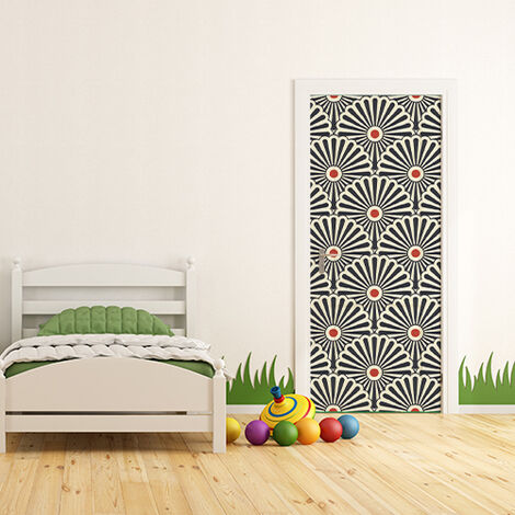 Peinture Murale 3D Stickers Porte Effet Décoration Auto Adhésif Pvc Amovible Imperméable Autocollants De Porte Muraux Passage Couloir Horloge Murale 90 X 200 Cm Amovible