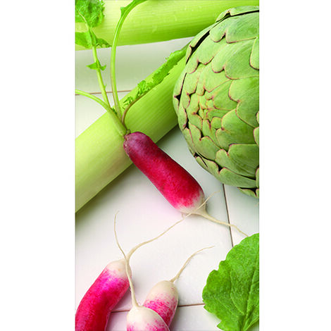 Sticker réfrigérateur et lave vaisselle, fraîcheur légumière bien-être alimentaire saveur nature déco, 180 cm X 100 cm (1/4)