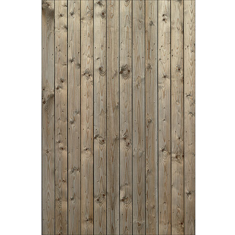 Sticker réfrigérateur et lave vaisselle, bois vertical nature rustique élégance déco, 75 cm X 49 cm (1/4)