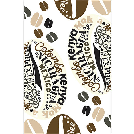 Sticker réfrigérateur et lave vaisselle, arabica café intense saveur matinale déco, 75 cm X 49 cm (1/4)
