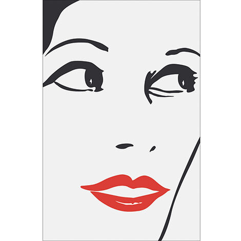 Sticker réfrigérateur et lave vaisselle, scarlette beauté féminine déco, 75 cm X 49 cm (1/4)