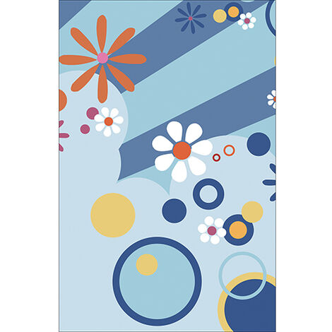 Sticker réfrigérateur et lave vaisselle, flashy couleurs vives déco, 75 cm X 49 cm (1/4)