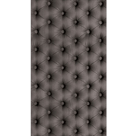Sticker réfrigérateur et lave vaisselle, élégance capiton gris style moderne confort maison déco, 180 cm X 100 cm (1/4)