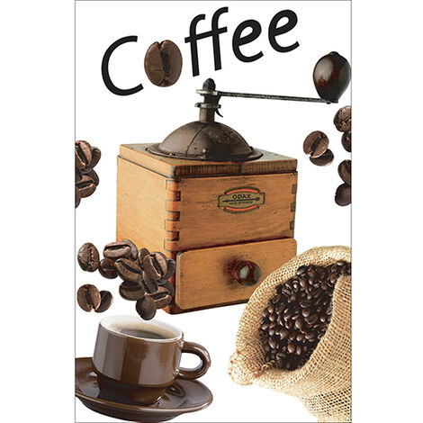 Sticker réfrigérateur et lave vaisselle, coffee énergie quotidienne déco, 75 cm X 49 cm (1/4)