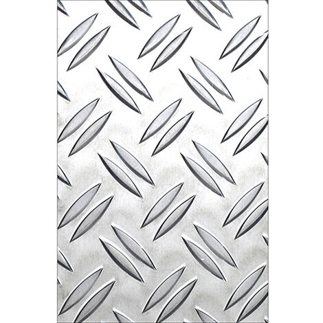 Sticker réfrigérateur et lave vaisselle, métal strié design déco, 75 cm X 49 cm (1/3)