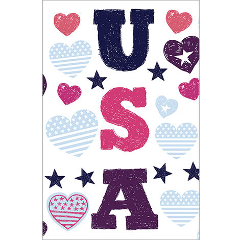 Sticker réfrigérateur et lave vaisselle, usa voyage emblème déco, 75 cm X 49 cm (1/4)