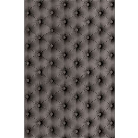 Sticker réfrigérateur et lave vaisselle, capiton gris style moderne déco, 75 cm X 49 cm