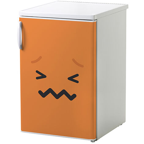 Sticker réfrigérateur et lave vaisselle, smiley orange retenu émotion déco, 75 cm X 49 cm (1/3)