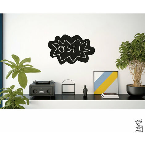 Sticker décoratif autocollant, citation pour oser, positive attitude, Ose, little bad wolf, do it, 68 cm X 48 cm (1/5)
