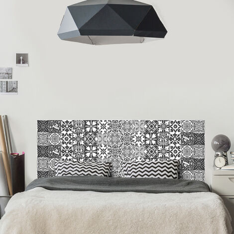 Sticker tête de lit, carreaux de ciment, personnaliser sa tête de lit, 60 cm X 160 cm