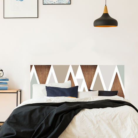 Sticker tête de lit, bois pour un intérieur de chambre cosy scandinave, 60 cm X 160 cm