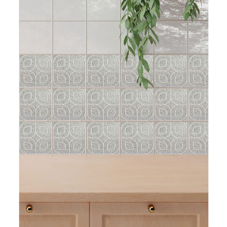 Sticker adhésif homestaging, ciment, granit, effet imitation matière, personnaliser son carrelage, x9, 10 cm X 10 cm (1/5)