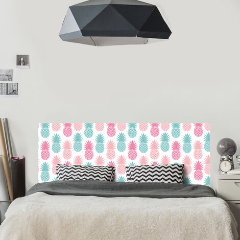 Sticker tête de lit, ananas multicouleurs, décoration originale et naturelle, 60 cm X 160 cm (1/5)