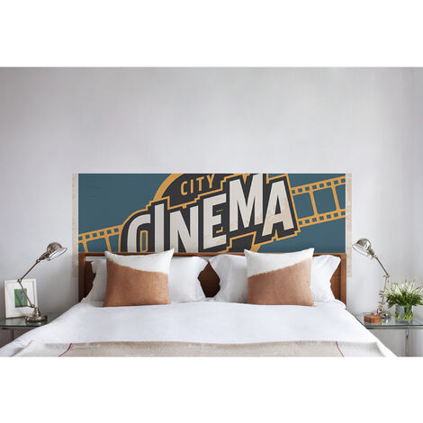 Sticker tête de lit, fan de cinéma, chambre de cinéphile, décoration thème cinéma, 60 cm X 160 cm (1/5)